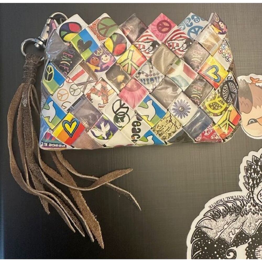 Folk Art Peace Wrappers Nahui Ollin Coin Purse Whimsical